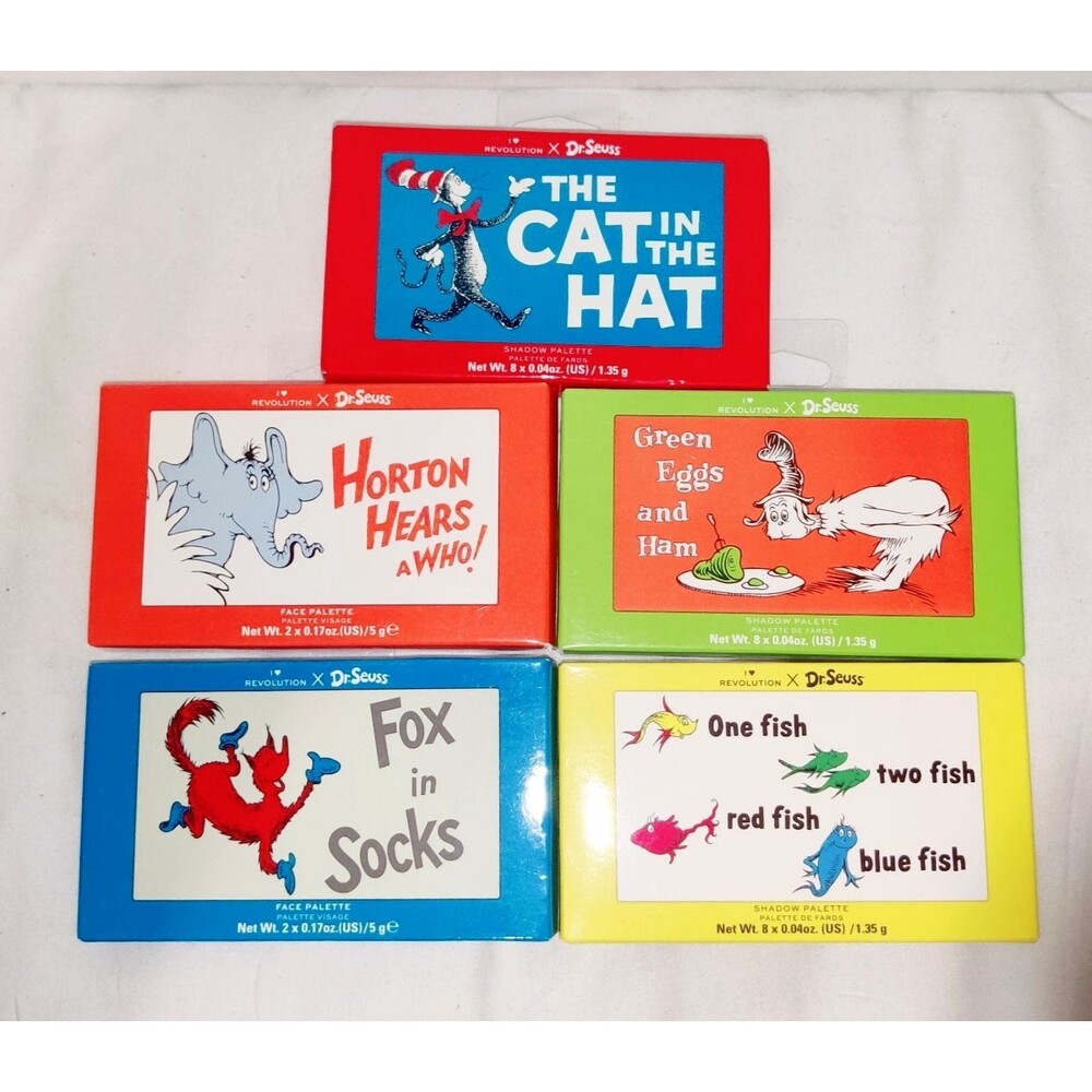 Dr. Seuss Revolution  - Face and Eye Shadow Makeup Palettes - Lot of 5